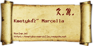 Kmetykó Marcella névjegykártya